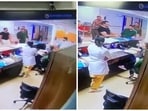 A purported CCTV footage said to be of the incident showed a man, allegedly the IPS officer, gesturing angrily at the doctor and pointing his finger. A purported CCTV footage said to be of the incident showed a man, allegedly the IPS officer, gesturing angrily at the doctor and pointing his finger.