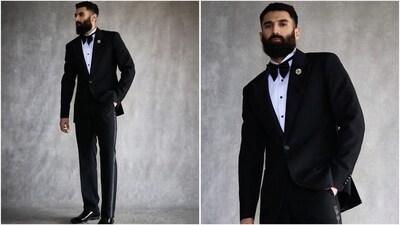 Aditya Roy Kapur showcased a sophisticated look in pantsuit for International Emmy Awards 2024. (Instagram/@dietsabya) Aditya Roy Kapur showcased a sophisticated look in pantsuit for International Emmy Awards 2024. (Instagram/@dietsabya)
