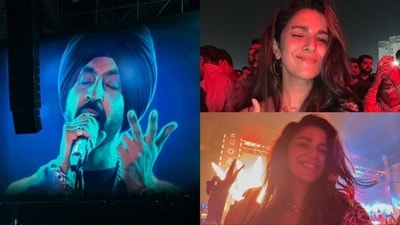 Nimrat Kaur shared a post on Instagram after attending Diljit Dosanjh's Pune concert. Nimrat Kaur shared a post on Instagram after attending Diljit Dosanjh's Pune concert.