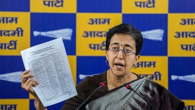 CM Atishi alleged that the central government is trying to win the Delhi elections by unfair means. (PTI) CM Atishi alleged that the central government is trying to win the Delhi elections by unfair means. (PTI)