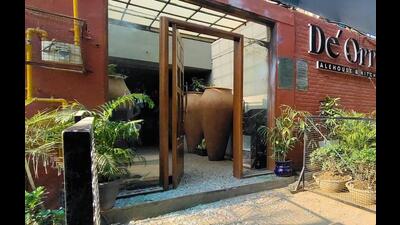 Pieces of broken window glass lie on the floor after an explosion outside a club in Sector 26, Chandigarh, on Tuesday. (PTI Photo) Pieces of broken window glass lie on the floor after an explosion outside a club in Sector 26, Chandigarh, on Tuesday. (PTI Photo)