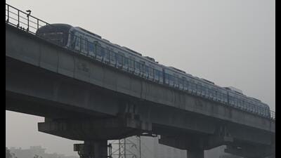The Gurugram Metro extension project will cover a distance of 28.5 kilometres from Huda City Centre to Cyber City, via Subash Chowk, Hero Honda Chowk, Sector 5, and Sector 22. The route will have 27 stops, including an interchange station at Palam Vihar. (HT PHOTO)