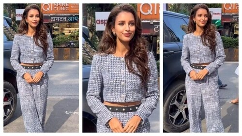 Triptii Dimri donned a stunning tweed co-ord set. (Instagram/@varindertchawla) Triptii Dimri donned a stunning tweed co-ord set. (Instagram/@varindertchawla)