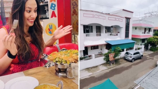The image shows an Indian woman who moved from the US to Nagpur. (Instagram/@experience_with_aditi)
