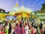 Devotees arrive at Ajmer Sharif Dargah. Devotees arrive at Ajmer Sharif Dargah.