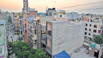 A view of an unauthorised colony that was previously regularised in Delhi. (HT Archive) A view of an unauthorised colony that was previously regularised in Delhi. (HT Archive)