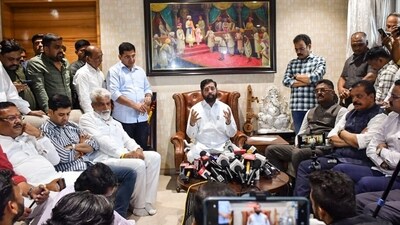 Eknath Shinde during the press conference in Maharashtra. (ANI) Eknath Shinde during the press conference in Maharashtra. (ANI)