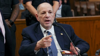 Former film producer Harvey Weinstein appears in court in New York on October 23, 2024 in New York City. Weinstein attended the pretrial hearing ahead of his retrial on sex crimes charges. (Sarah Yenesel- Pool/Getty Images/AFP) (Getty Images via AFP) Former film producer Harvey Weinstein appears in court in New York on October 23, 2024 in New York City. Weinstein attended the pretrial hearing ahead of his retrial on sex crimes charges. (Sarah Yenesel- Pool/Getty Images/AFP) (Getty Images via AFP)