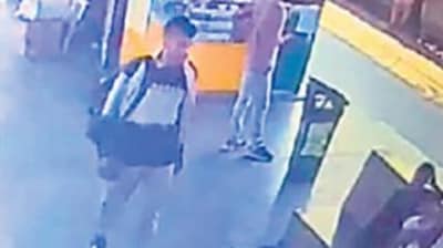 The accused seen in a CCTV footage The accused seen in a CCTV footage
