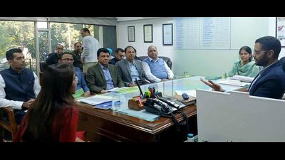 Senior officials from the Election Commission of India conducted a detailed review of the ongoing special summary revision of voter lists for the 2025 assembly elections in Ludhiana on Wednesday. (HT Photo)