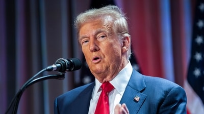 Donald Trump asks NYT to aplogise for writing ‘phony junk’ about him (Allison Robbert/Pool via AP, File) (AP) Donald Trump asks NYT to aplogise for writing ‘phony junk’ about him (Allison Robbert/Pool via AP, File) (AP)