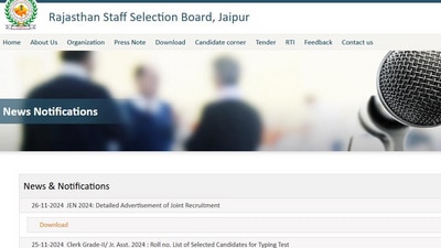 RSMSSB JE notification 2024 out at rsmssb.rajasthan.gov.in (Official website screenshot) RSMSSB JE notification 2024 out at rsmssb.rajasthan.gov.in (Official website screenshot)