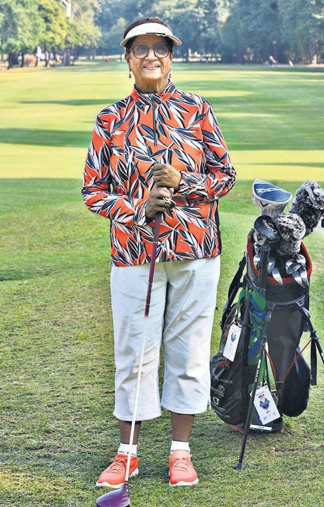 Multiple surgeries have not deterred 70-year-old Harinder Grewal’s golfing spirit. (Sant Arora/HT) Multiple surgeries have not deterred 70-year-old Harinder Grewal’s golfing spirit. (Sant Arora/HT)