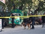 NSG teams officials at the site of Blast at Prashant Vihar area near Rohini , in New Delhi, India, on Thursday. NSG teams officials at the site of Blast at Prashant Vihar area near Rohini , in New Delhi, India, on Thursday.