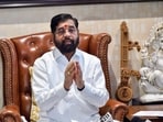 Maharashtra Chief Minister Eknath Shinde addresses a press conference, in Thane on Wednesday. 