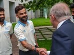 Virat Kohli greets Australian Prime Minister Anthony Albanese