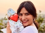 Actor Aditi Dev Sharma with her daughter Actor Aditi Dev Sharma with her daughter