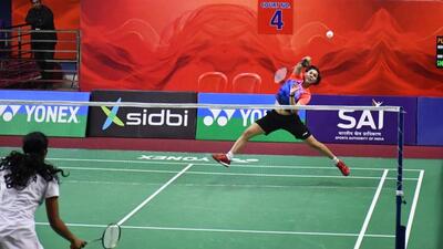 Ira Sharma in action against PV Sindhu during the Syed Modi International in Lucknow on Thursday. (HT) Ira Sharma in action against PV Sindhu during the Syed Modi International in Lucknow on Thursday. (HT)