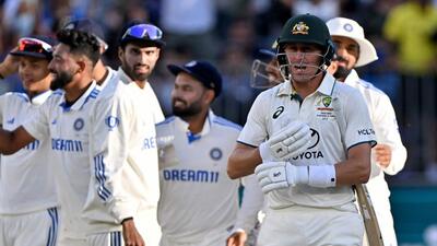 Marnus Labuschagne scored a total of five runs across two innings in the Perth Test. (AFP) Marnus Labuschagne scored a total of five runs across two innings in the Perth Test. (AFP)