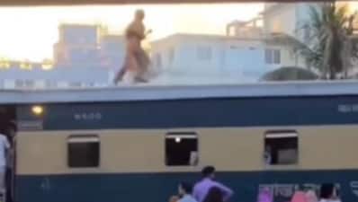 In Bangladesh, a woman danced on a moving train roof, going viral for her daring stunt. (Instagram/the.memeparty) In Bangladesh, a woman danced on a moving train roof, going viral for her daring stunt. (Instagram/the.memeparty)