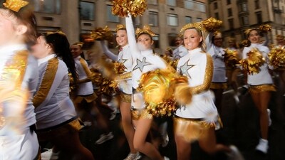 Performers participate at the 98th Macy's Thanksgiving Day Parade in New York City. The lineup is a far cry from the parade’s initial incarnation a century ago (REUTERS)