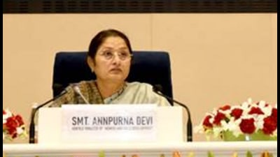 Union women and child development minister Annapurna Devi. (X) Union women and child development minister Annapurna Devi. (X)