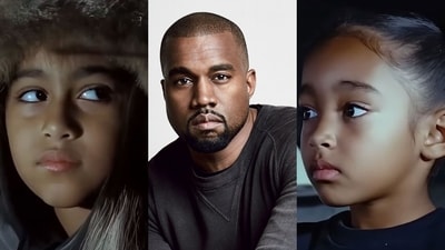 Kanye West and his daughters - North West and Chicago Kanye West and his daughters - North West and Chicago