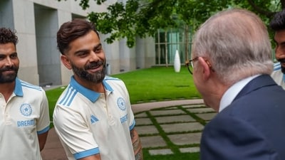 Virat Kohli greets Australian Prime Minister Anthony Albanese (Anthony Albanese's Instagram)