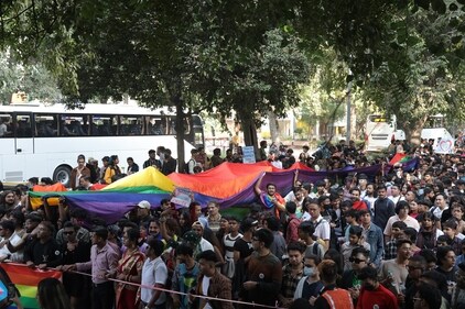 Around 7,000 participants marched on the streets for 15th Delhi Queer Pride parade on Sunday, November 24. (Photos: Manoj Verma/HT)
