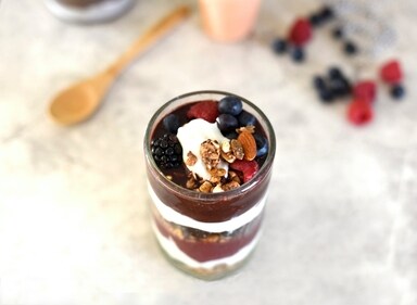 Add some berries, nuts or a drizzle of honey to Greek yoghurt for a nutritious and delicious treat. Add some berries, nuts or a drizzle of honey to Greek yoghurt for a nutritious and delicious treat.
