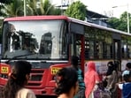 The routes were initially discontinued after an NMMT bus accident on February 8 along the Khopta-Koproli road towards JNPT. Representative Image. (BACHCHAN KUMAR/HT PHOTO) The routes were initially discontinued after an NMMT bus accident on February 8 along the Khopta-Koproli road towards JNPT. Representative Image. (BACHCHAN KUMAR/HT PHOTO)