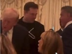 Donald Trump, Elon Musk and Sylvester Stallone at the Thanksgiving dinner. Donald Trump, Elon Musk and Sylvester Stallone at the Thanksgiving dinner.