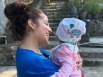 Aditya Dhar shared a picture of Yami Gautam and their son Vedavid. Aditya Dhar shared a picture of Yami Gautam and their son Vedavid.