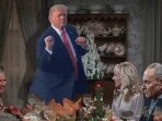 Donald Trump breaks into his signature YMCA dance moves in an edited version of the National Lampoon's Christmas Vacation movie scene with his political rivals by his side. Donald Trump breaks into his signature YMCA dance moves in an edited version of the National Lampoon's Christmas Vacation movie scene with his political rivals by his side.