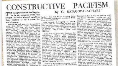 From the Archive: The republic must affirm its resolve for world peace