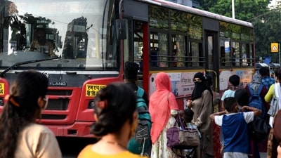The routes were initially discontinued after an NMMT bus accident on February 8 along the Khopta-Koproli road towards JNPT. Representative Image. (BACHCHAN KUMAR/HT PHOTO)