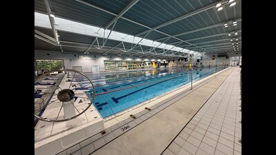 A view of the swimming pool at the AIS, the state-of-the-art facility that grooms Olympic medallists and hopefuls in Australia. (HT Photo) A view of the swimming pool at the AIS, the state-of-the-art facility that grooms Olympic medallists and hopefuls in Australia. (HT Photo)