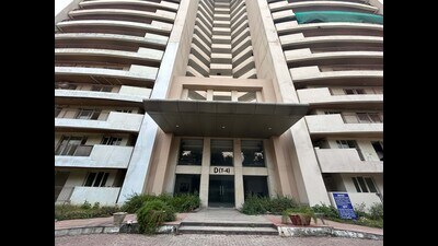 Based on a report prepared by IIT-Delhi, the administration deemed five of the nine towers in the complex — D, E, F, G, and H — unsafe, and in need of demolition. Later, on January 5 this year, Tower J was also declared unsafe. (HT PHOTO)