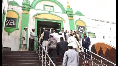 Friday namaz was conducted peacefully at the historic Shahi Mosque amid tight security arrangements. (Agency) Friday namaz was conducted peacefully at the historic Shahi Mosque amid tight security arrangements. (Agency)