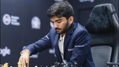 India's D Gukesh in action against Ding Liren of China at the FIDE World Championship 2024, in Singapore on Friday. (PTI) India's D Gukesh in action against Ding Liren of China at the FIDE World Championship 2024, in Singapore on Friday. (PTI)