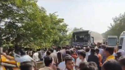 The incident occurred when the bus was on its way from Nagpur to Gondia (ANI)