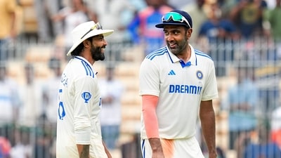 Ravichandran Ashwin and Ravindra Jadeja after India's win against Bangladesh in August (PTI) Ravichandran Ashwin and Ravindra Jadeja after India's win against Bangladesh in August (PTI)