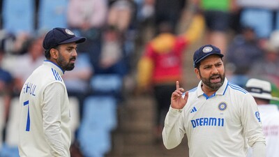 India's skipper Rohit Sharma with KL Rahul during a match. (PTI)