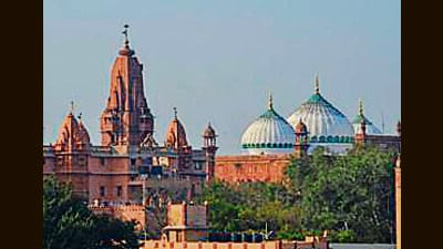Shahi Idgah mosque and Shri Krishna Janmabhoomi Temple in Mathura. (PTI) Shahi Idgah mosque and Shri Krishna Janmabhoomi Temple in Mathura. (PTI)