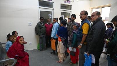 The incident caused a brief disruption in out-patient department services at the hospital and normal operations were restored within an hour, said hospital authorities. (Sunil Ghosh/HT Photo) The incident caused a brief disruption in out-patient department services at the hospital and normal operations were restored within an hour, said hospital authorities. (Sunil Ghosh/HT Photo)