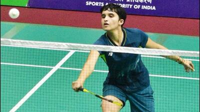 Unnati Hooda in action during Syed Modi International in Lucknow on Friday. (HT)