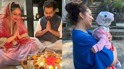 Aditya Dhar shared a picture of Yami Gautam and their son Vedavid. Aditya Dhar shared a picture of Yami Gautam and their son Vedavid.