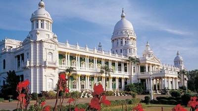 The Lalitha Mahal Palace was built in 1921 by Maharaja Krishnaraja Wodeyar IV. ( www.lalithamahalpalace.co.in) The Lalitha Mahal Palace was built in 1921 by Maharaja Krishnaraja Wodeyar IV. ( www.lalithamahalpalace.co.in)