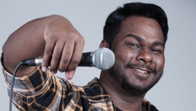 Comic performer Haseeb Khan