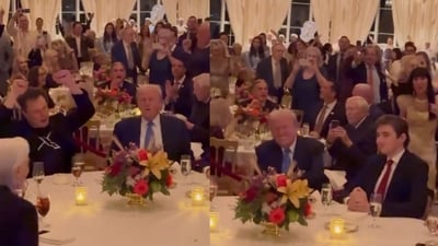 Musk and Trump were seen having a blast dancing to 'YMCA,' (pic- x (video)) Musk and Trump were seen having a blast dancing to 'YMCA,' (pic- x (video))